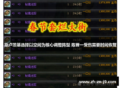 斯卢茨基选择以空间为核心调整阵型 陈晋一受伤需要时间恢复 斯卢茨基选择以空间为核心调整阵型 陈晋一受伤需要时间恢复
